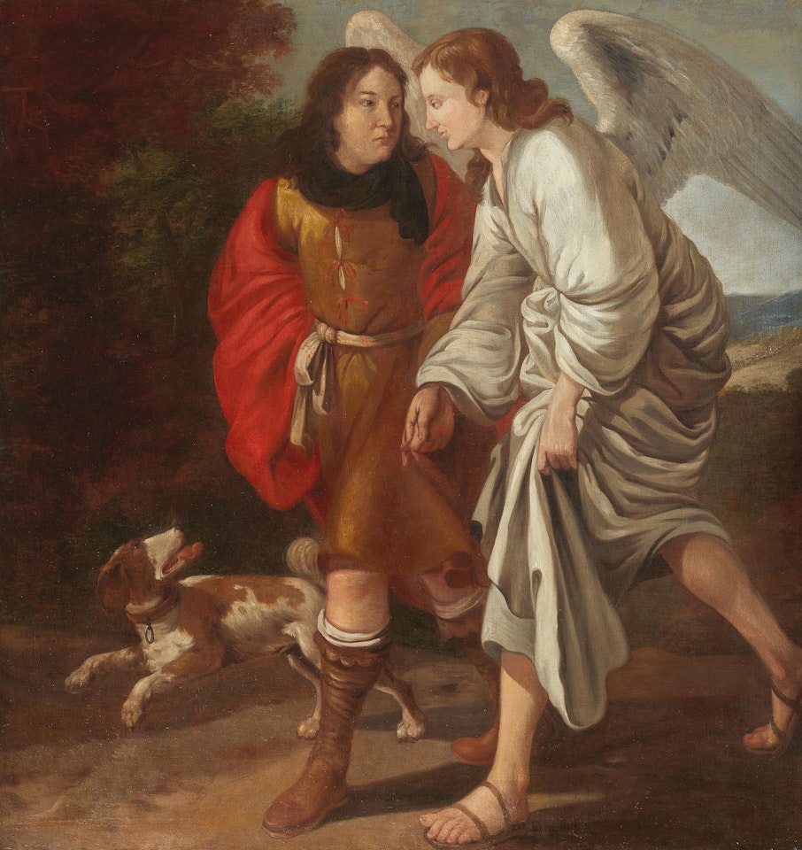 The departure of young Tobias by Flemish School