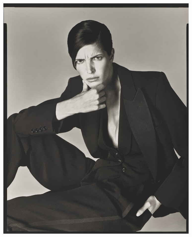 Stephanie Seymour 'La Passante du Siècle' - Les années 1970, Smoking Yves Saint Laurent, 1996 by Richard Avedon