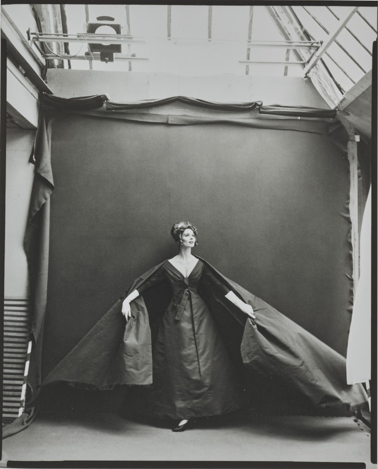 Suzy Parker, Evening Dress by Dior, Paris Studio, August 1956 by Richard Avedon