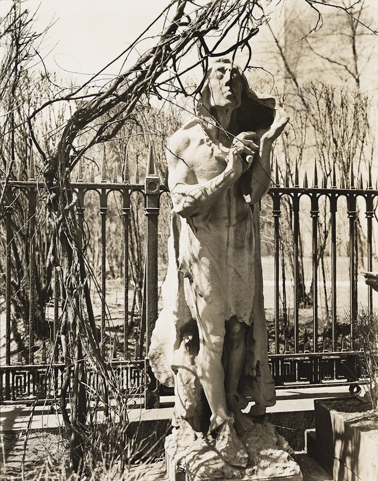 St. Mark"s Church, Statue in Courtyard, East 10th Street and 2nd Avenue by Berenice Abbott