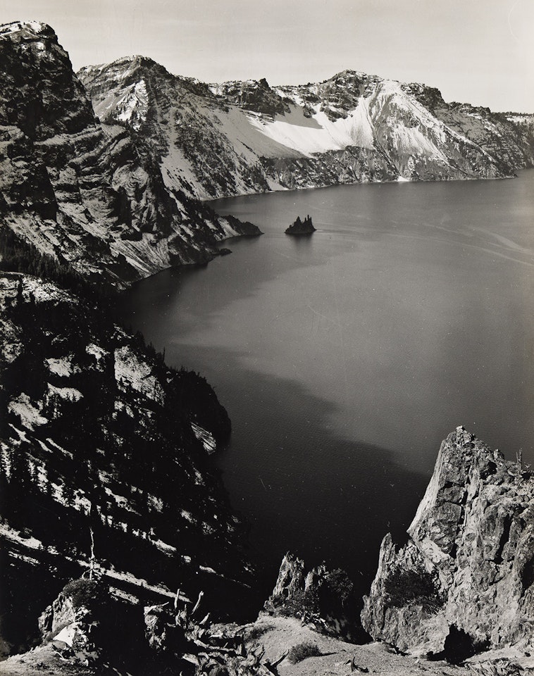 Banner Peak - Thousand Island Lake * Crater Lake, National Park, Oregon. Together; 2 photographs by Ansel Adams