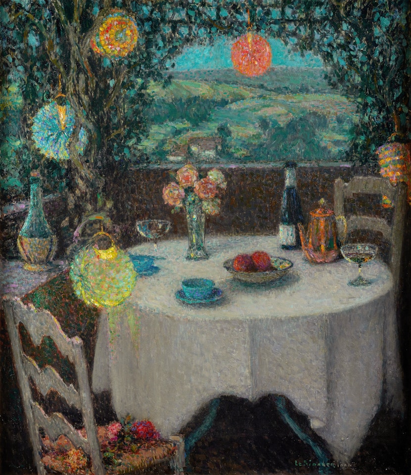La Table sous la tonnelle by Henri Le Sidaner