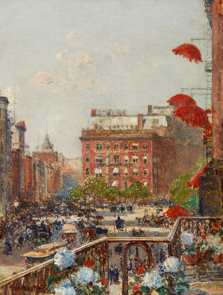 View of Broadway and Fifth Avenue by Childe Hassam