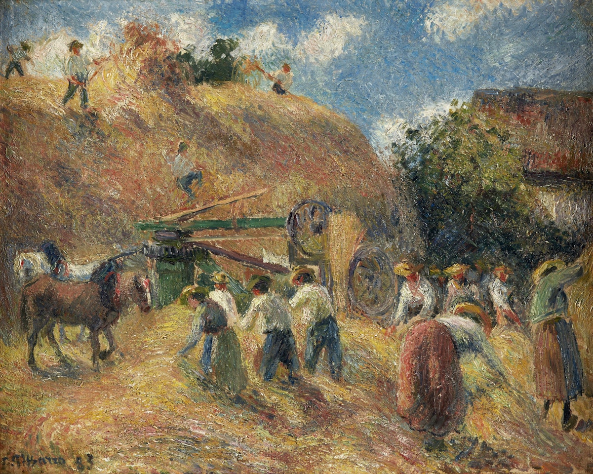 La Batterie à Montfoucault by Camille Pissarro