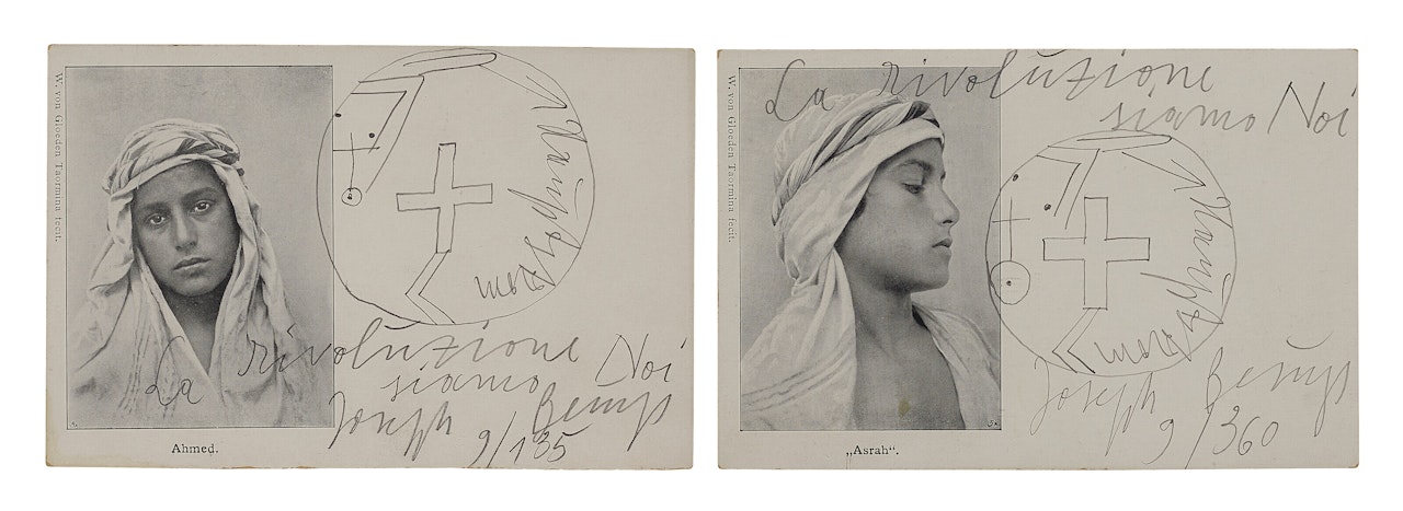 Untitled [Two Works from the von Gloeden Postcards series] by Joseph Beuys