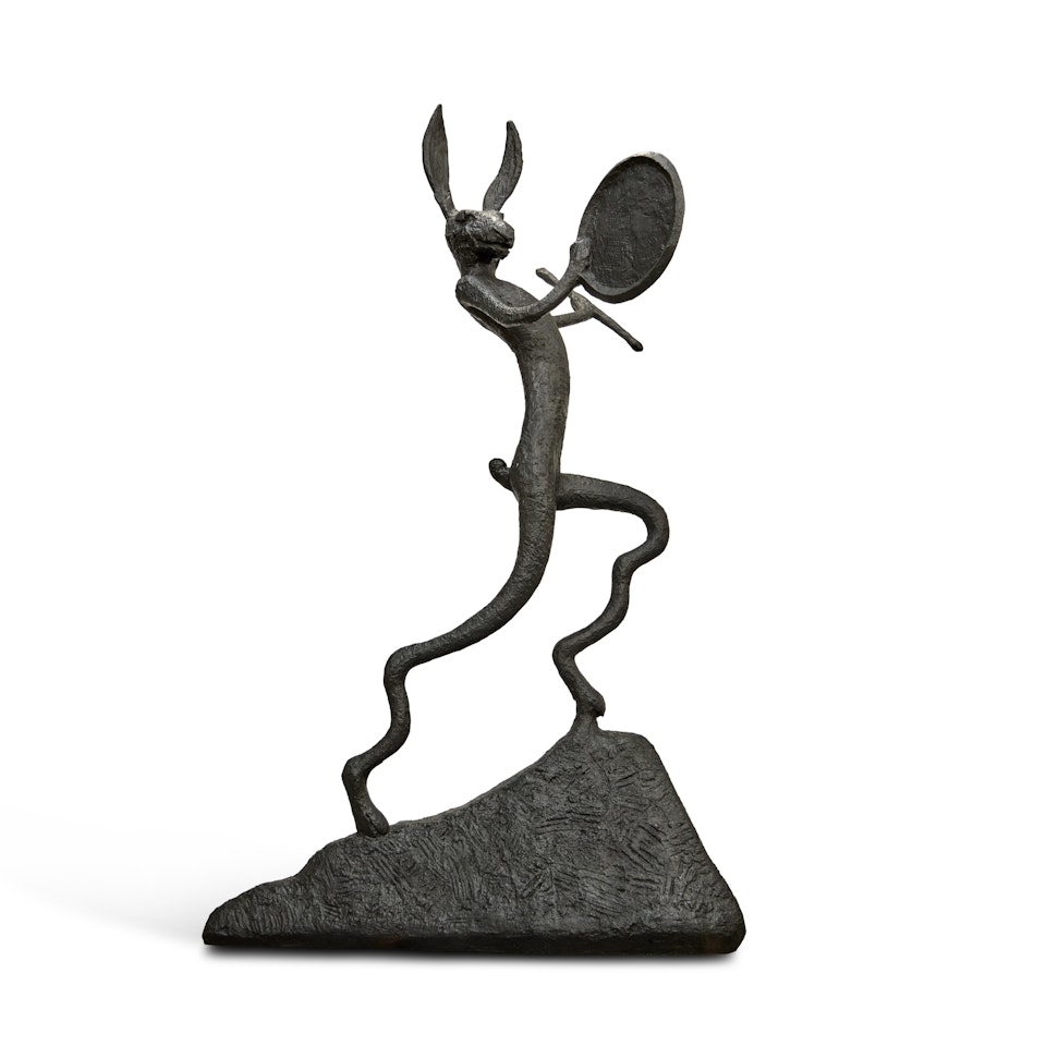 Large Left-Handed Drummer by Barry Flanagan