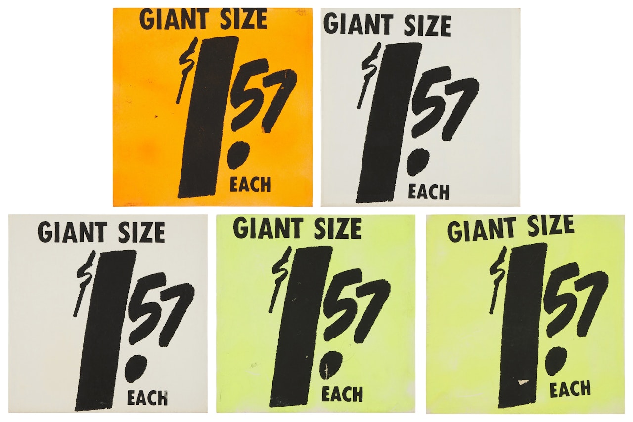 $1.57 Giant Size [5 works] by Andy Warhol