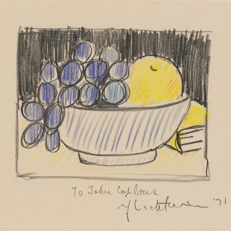 Still Life with Book, Grapes and Apple (Study) by Roy Lichtenstein