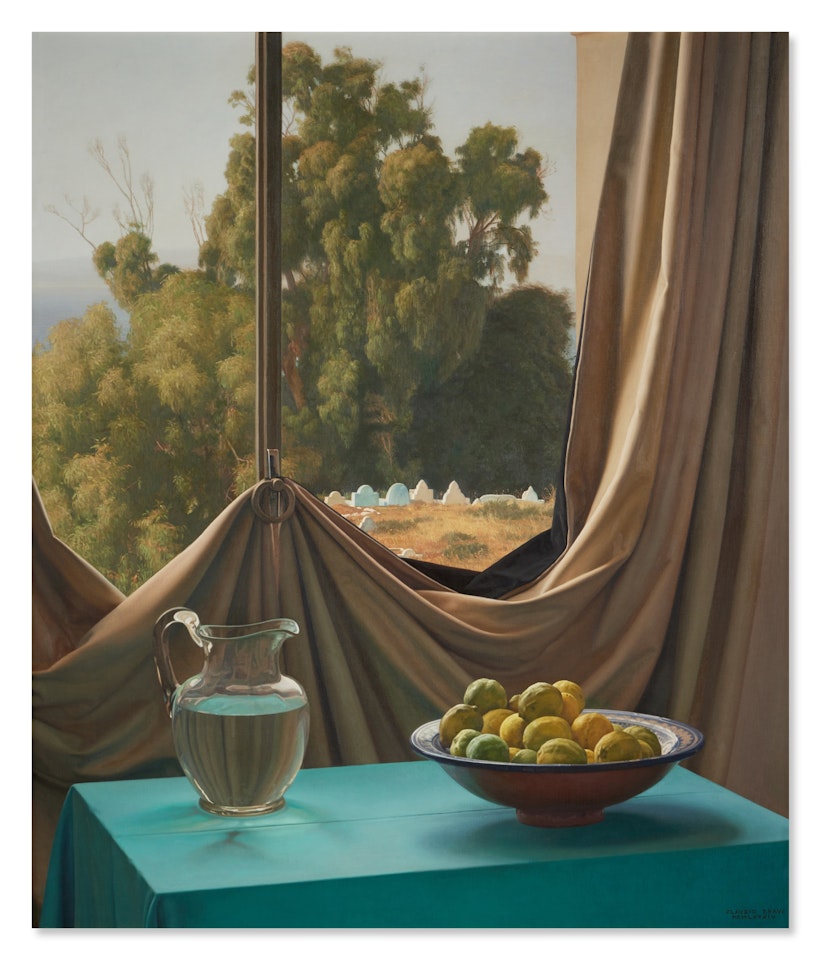 Still Life with Landscape by Claudio Bravo