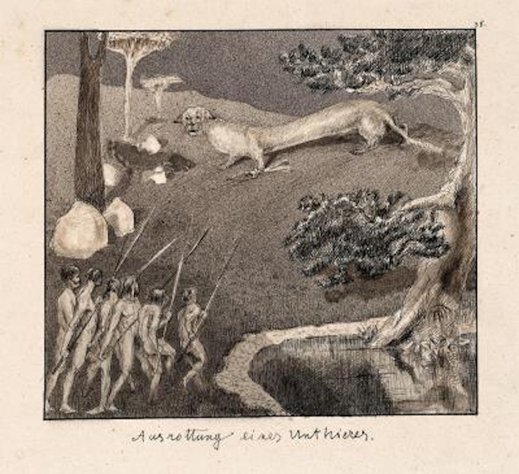 “Ausrottung eines Unthieres” (Extermination of a beast) by Alfred Kubin