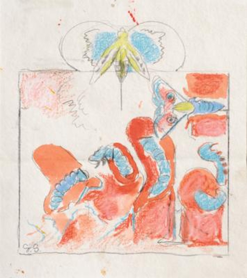 La Chenille: Study for „Le Bestiaire ou Cortège d‘Orphée. Apollinaire“ (lot consisting of 2 works) by Graham Sutherland
