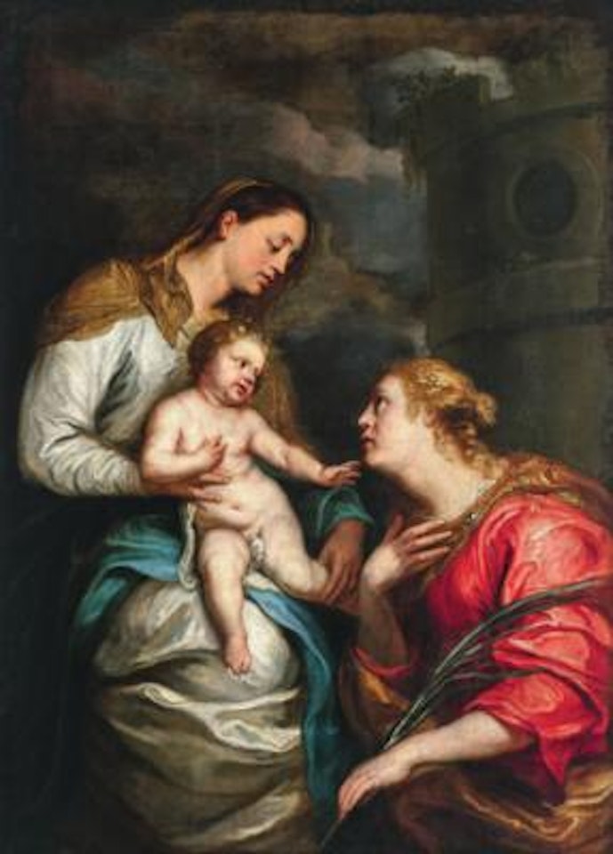 The Virgin and Child with Saint Barbara by Anthony van Dyck