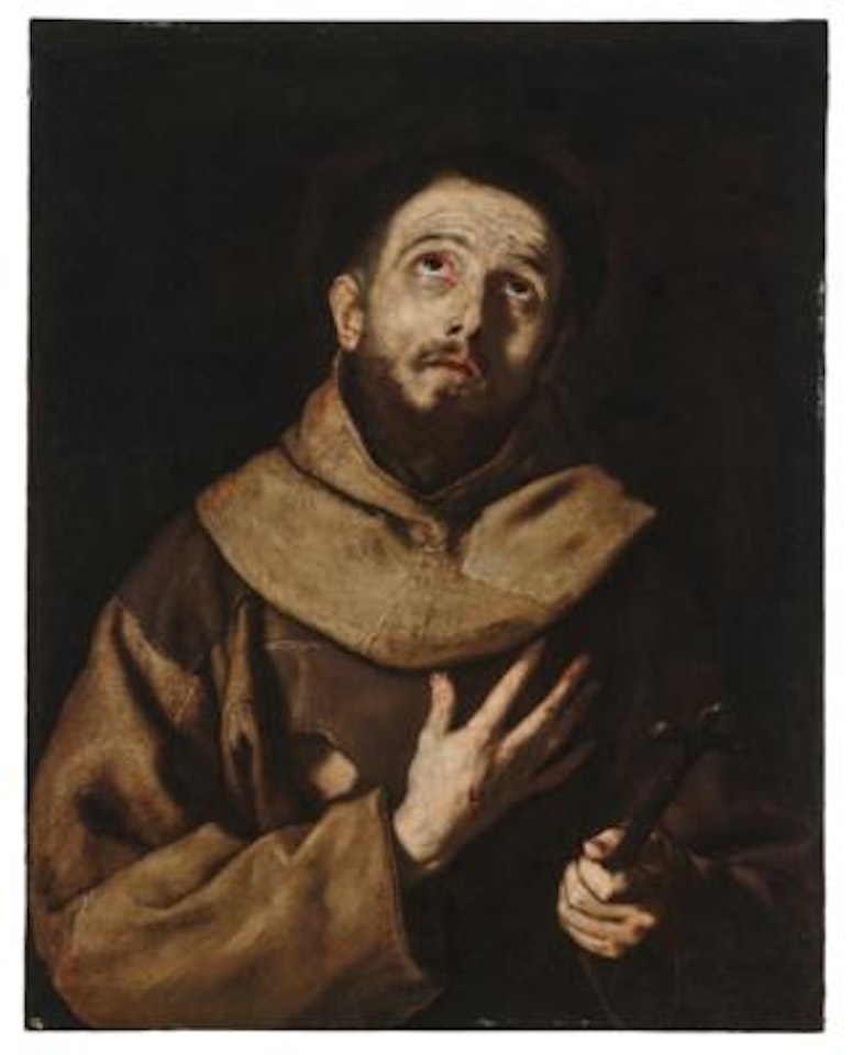 Saint Francis in prayer by Jusepe de Ribera