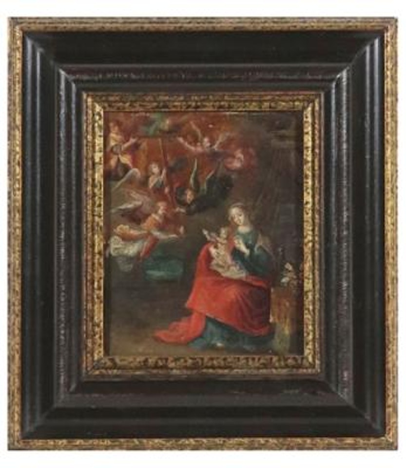 Interior with Maria and the Jesus' boy by Frans Francken II