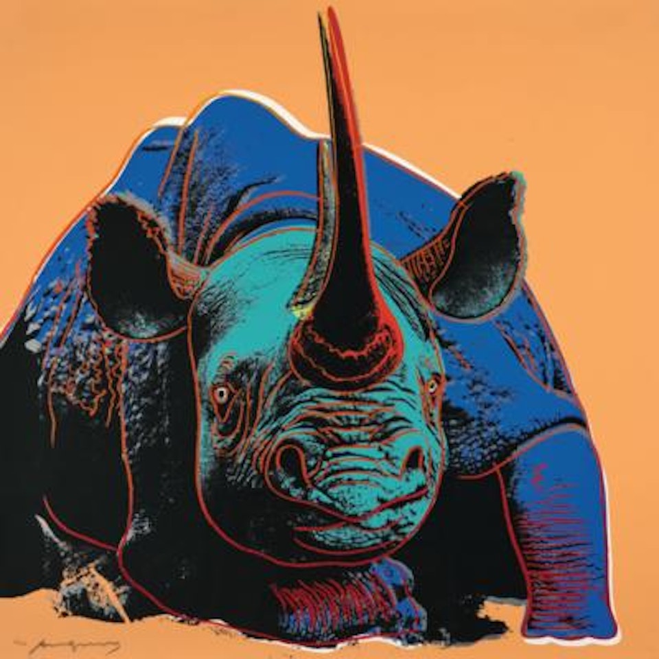 Black Rhinoceros by Andy Warhol