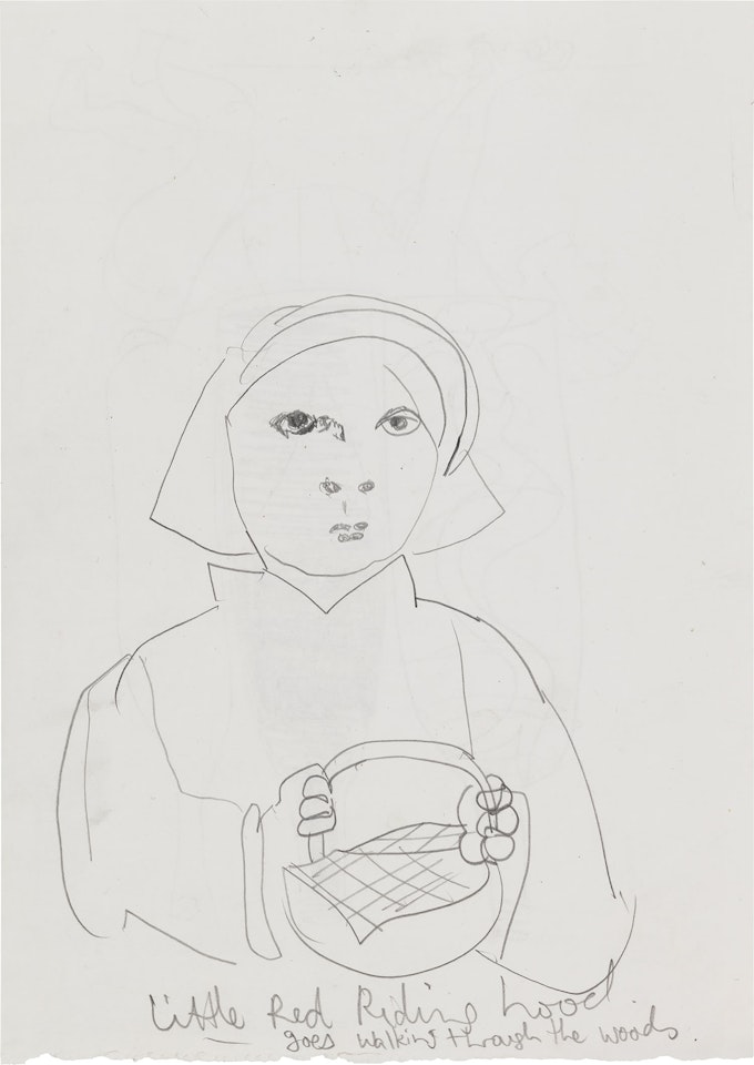 Little Red Riding Hood (double-sided) by Marlene Dumas