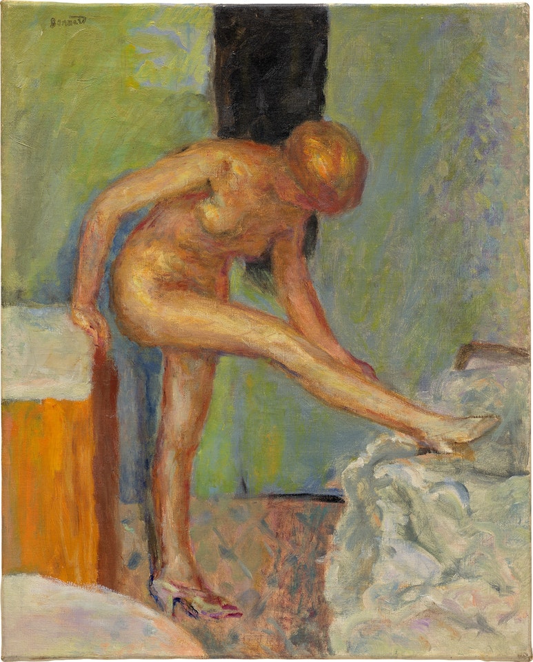 Nu de profil, jambe droite levée by Pierre Bonnard