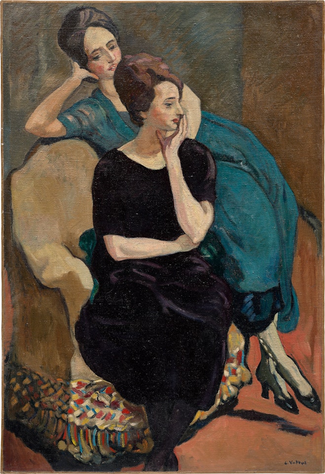 Les deux soeurs assises, Madame Zette et Madame Juin by Louis Valtat