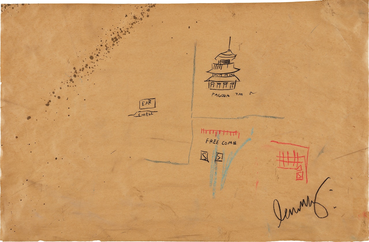 Free comb with Pagoda by Jean-Michel Basquiat
