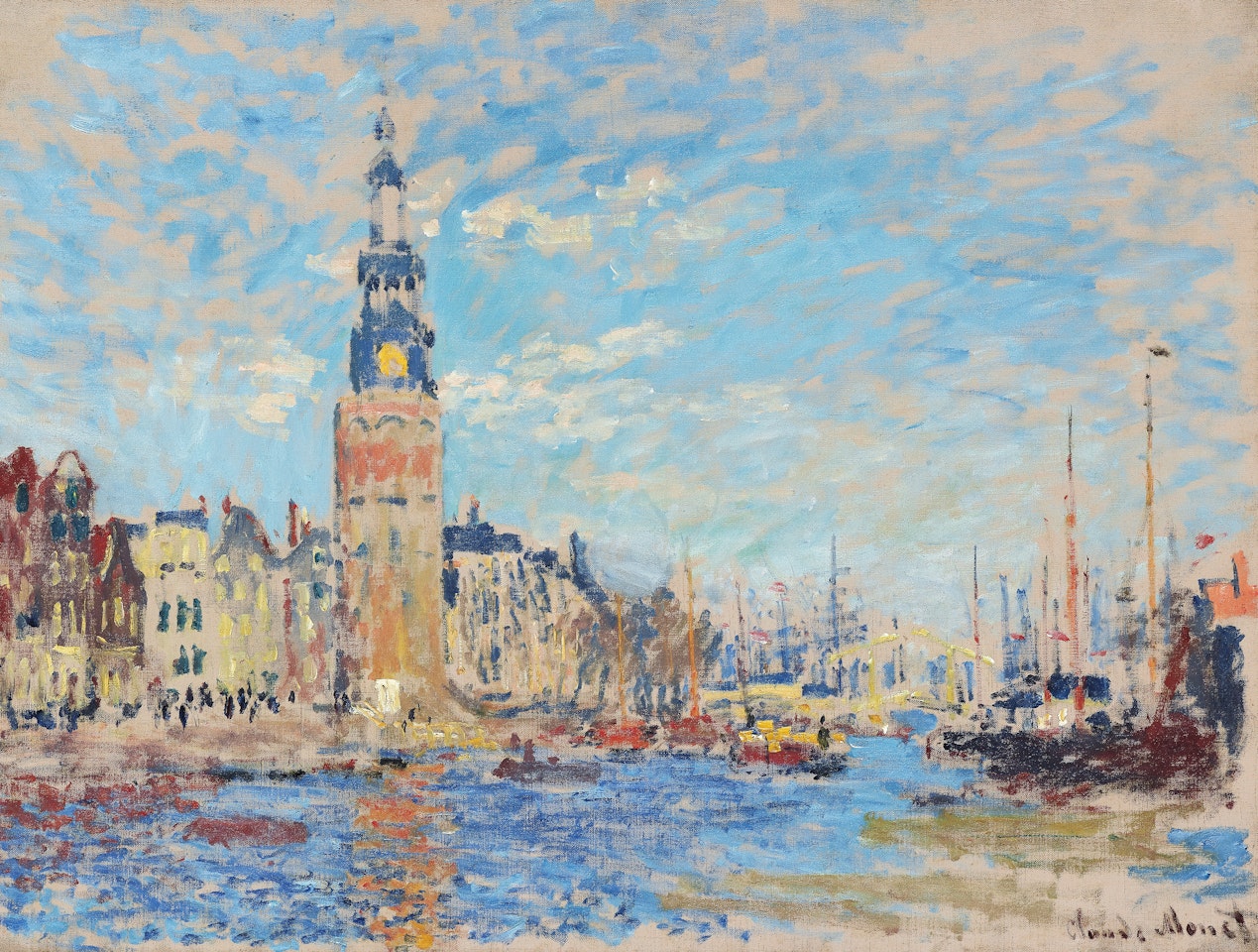 Vue de la tour Montalban, Amsterdam by Claude Monet