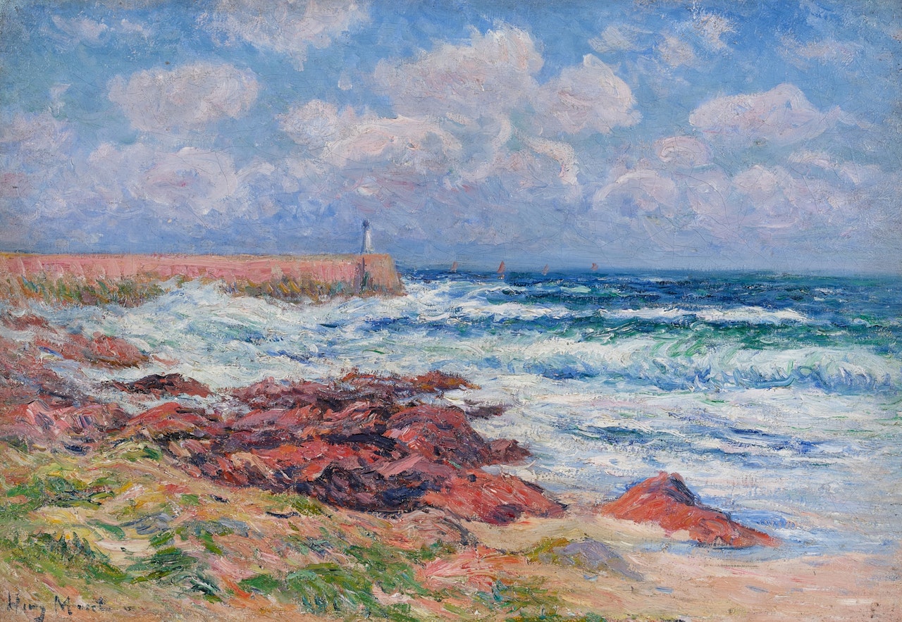La Digue à Audierne by Henry Moret