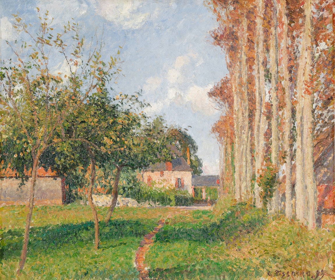 Le Verger du manoir d"Ango, Varengeville, après-midi ensoleillée by Camille Pissarro