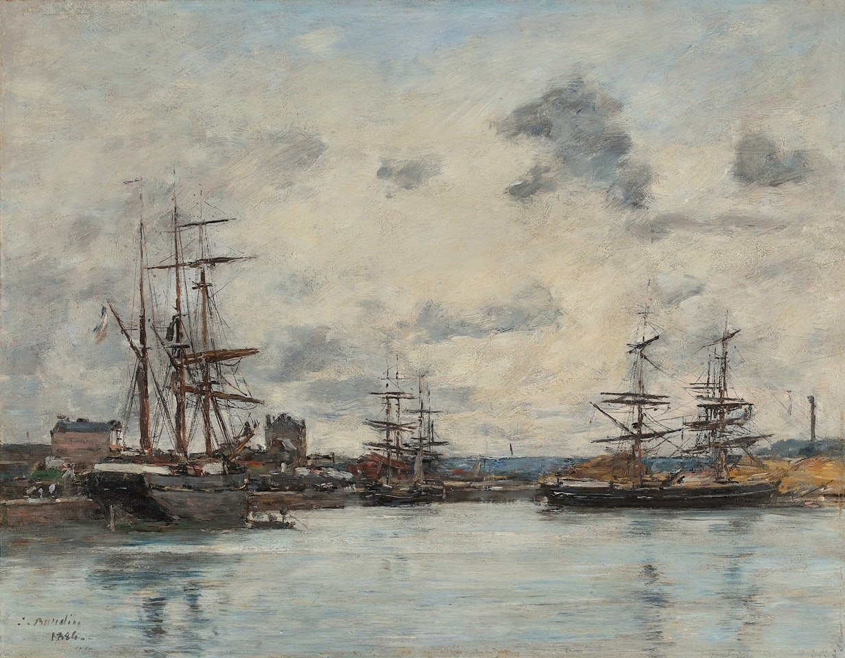 Le Havre. Un Bassin by Eugène Boudin
