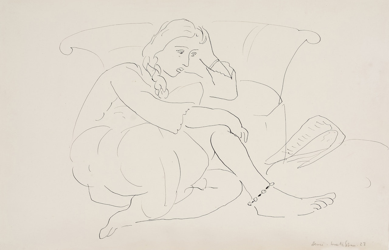 Femme assise et fauteuil turc by Henri Matisse