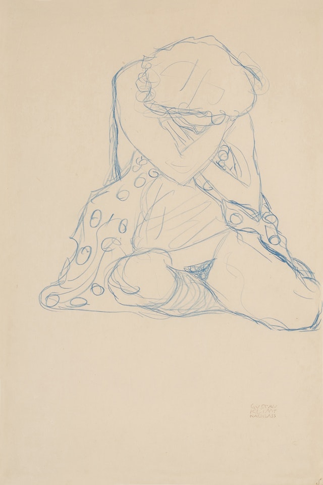 Kniende Frau (Studie für "Tod und Leben") (Kneeling Woman (Study for "Death and Life")) by Gustav Klimt