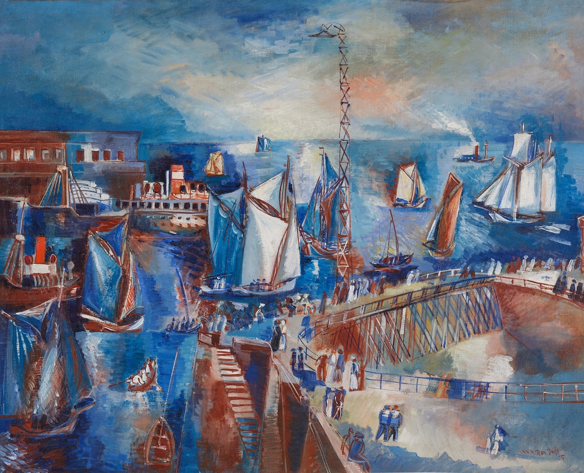 Le Bassin de la manche au Havre by Jean Dufy
