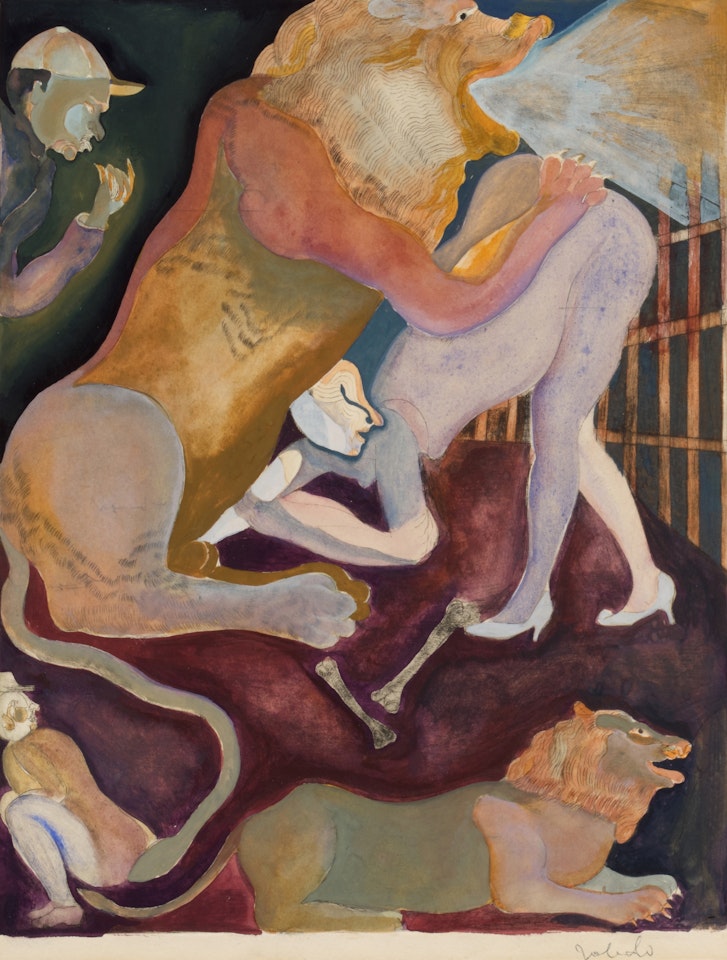 Mujer y león by Francisco Toledo