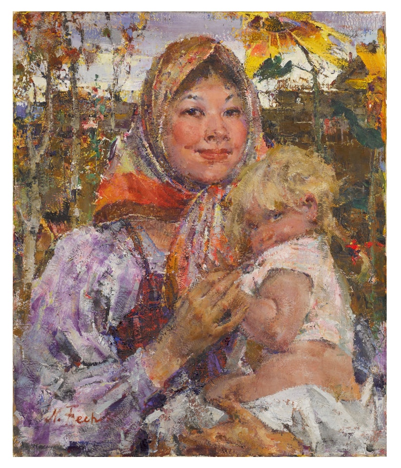 Peasant Woman and Child by Nicolai Fechin