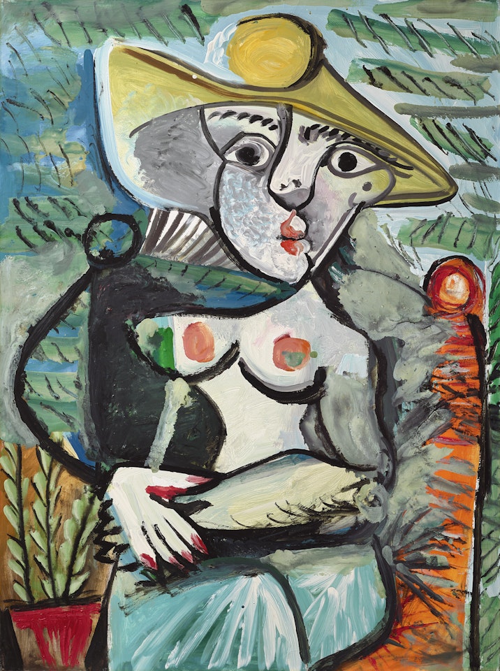 Femme au chapeau assise by Pablo Picasso