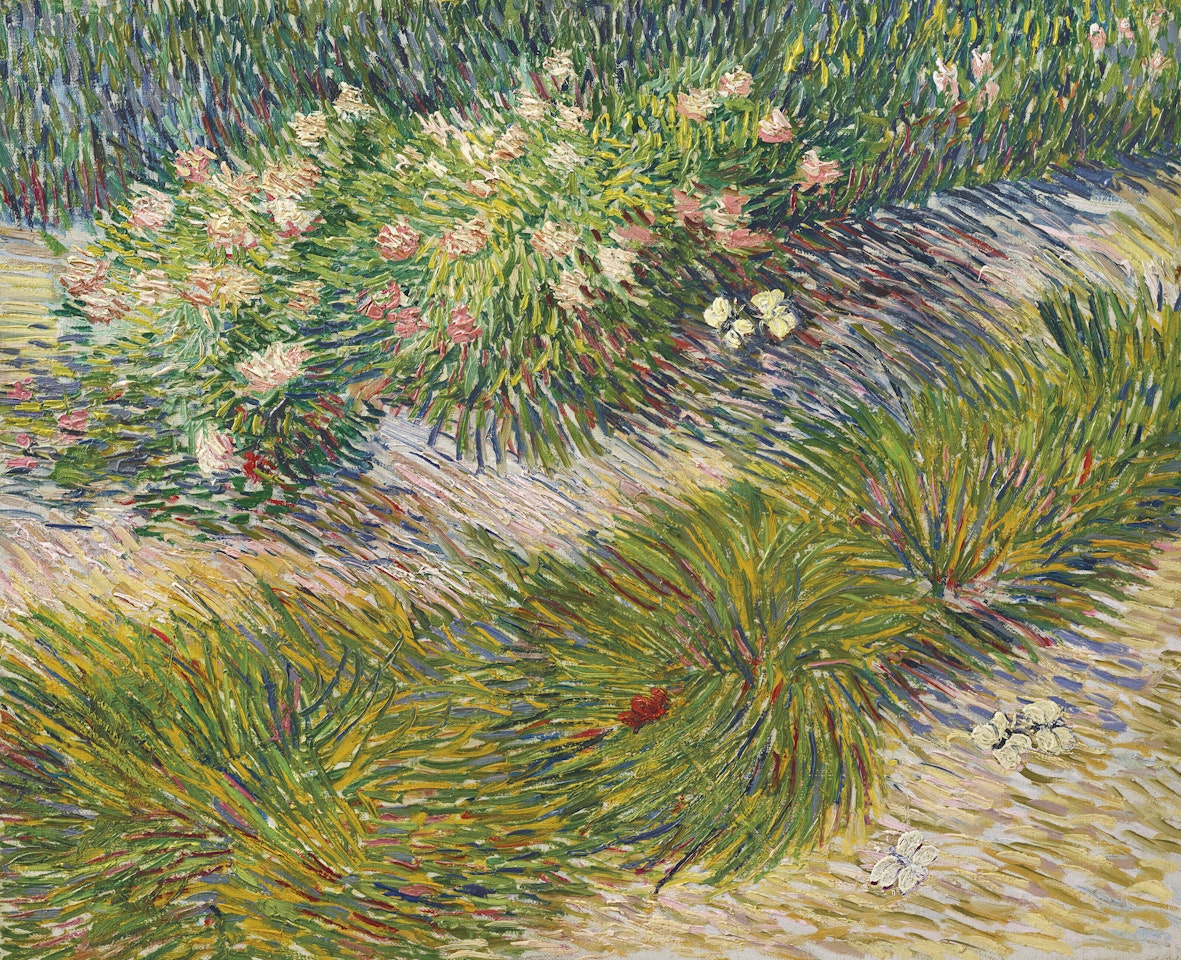 Coin de jardin avec papillons by Vincent van Gogh