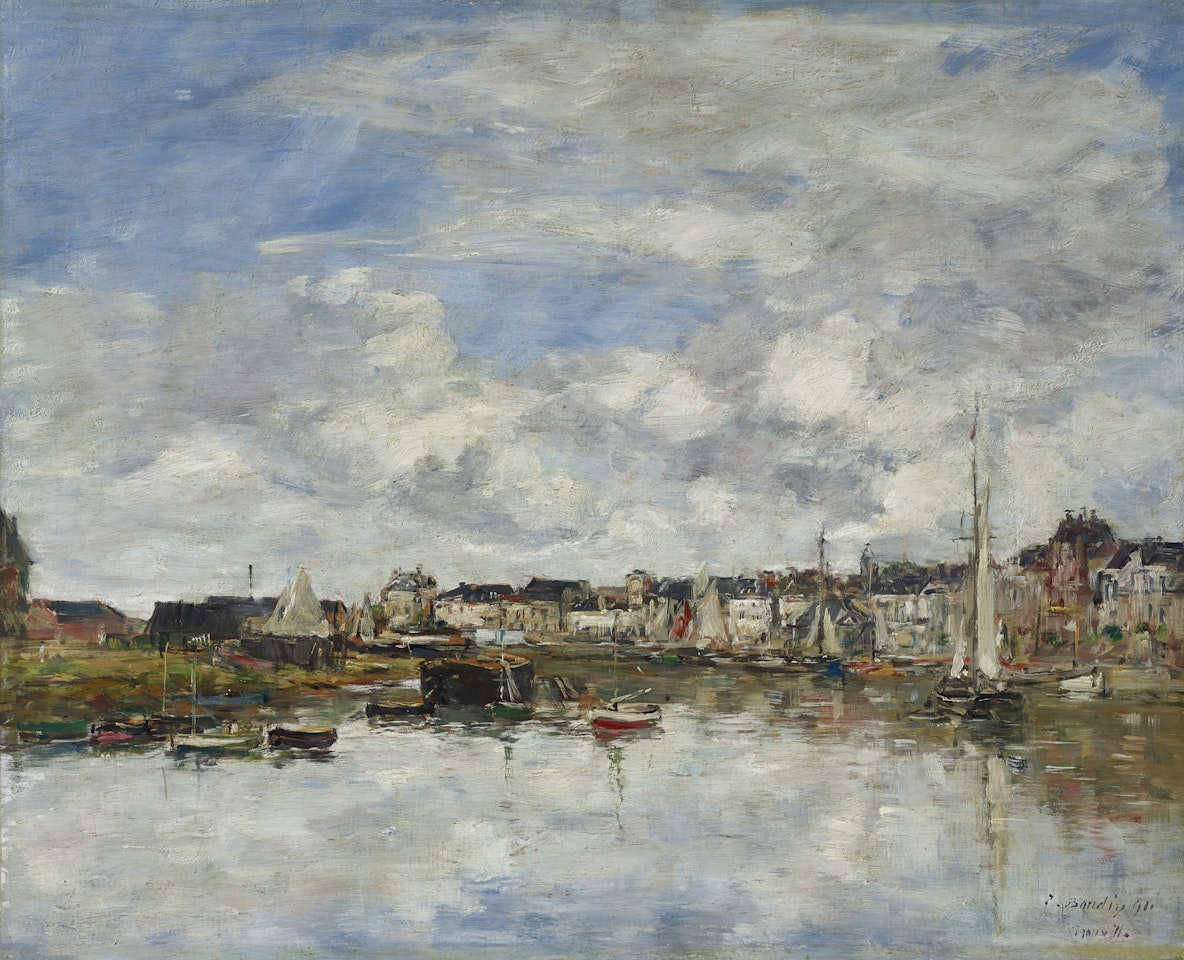 Le port de Trouville by Eugène Boudin