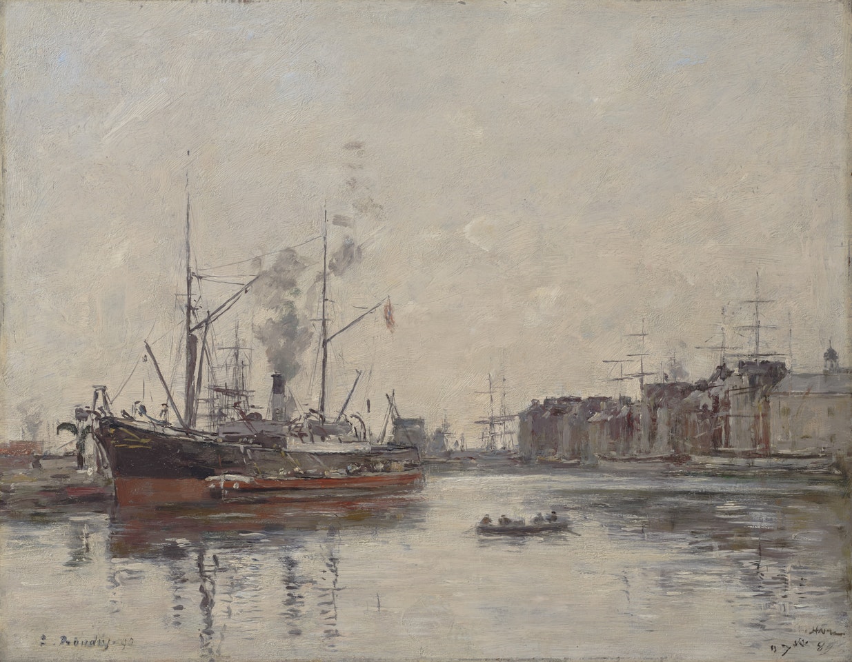 Le Havre, Le Bassin de la Barre by Eugène Boudin