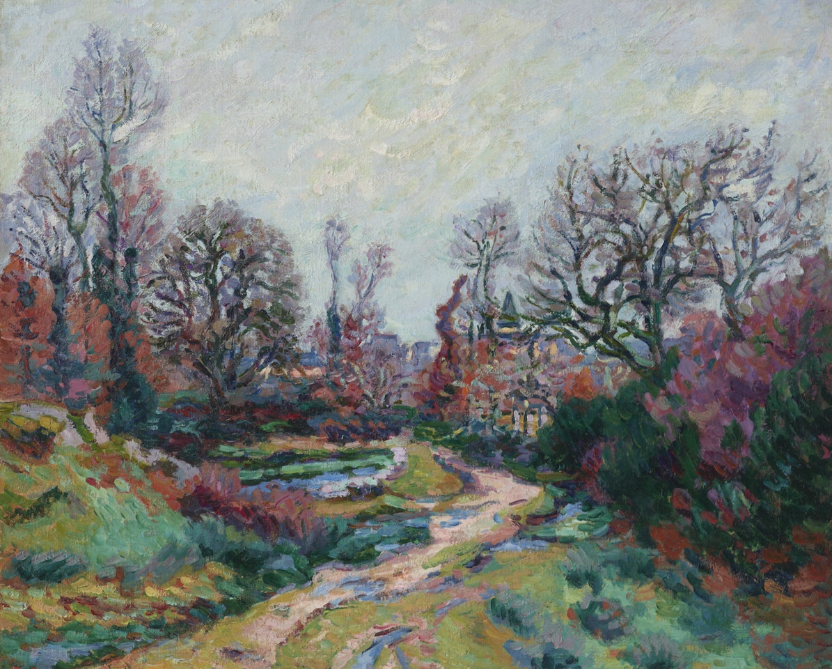 Chemin de l"abreuvoir, après la pluie by Armand Guillaumin