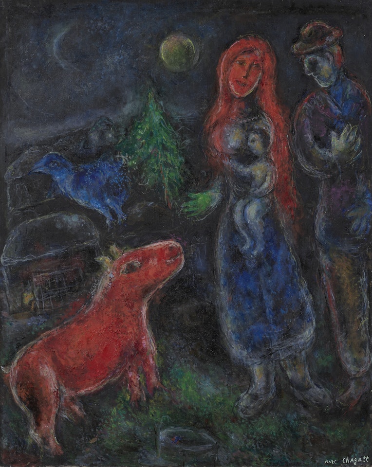 Scène paysanne by Marc Chagall