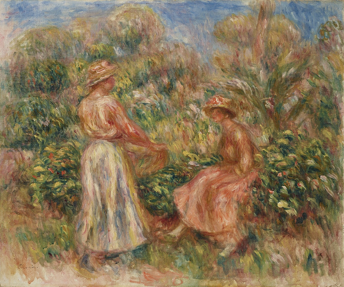 Deux femmes dans le jardin de Cagnes by Pierre-Auguste Renoir