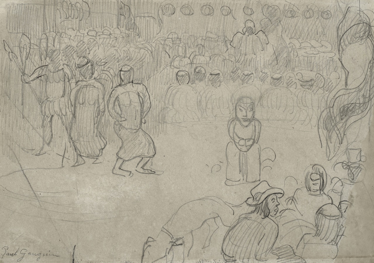 La danse du feu ou Le diable parle by Paul Gauguin