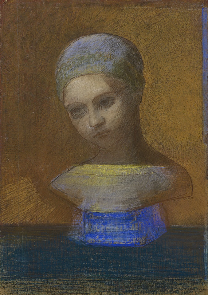 Buste d"enfant by Odilon Redon
