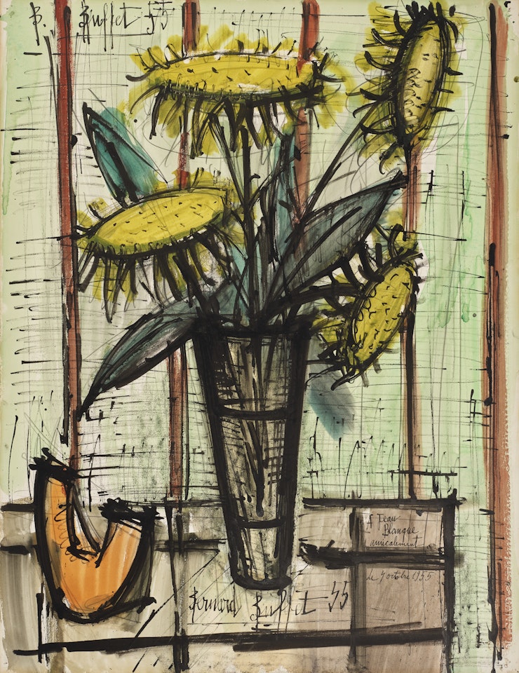 Tournesols et melon by Bernard Buffet