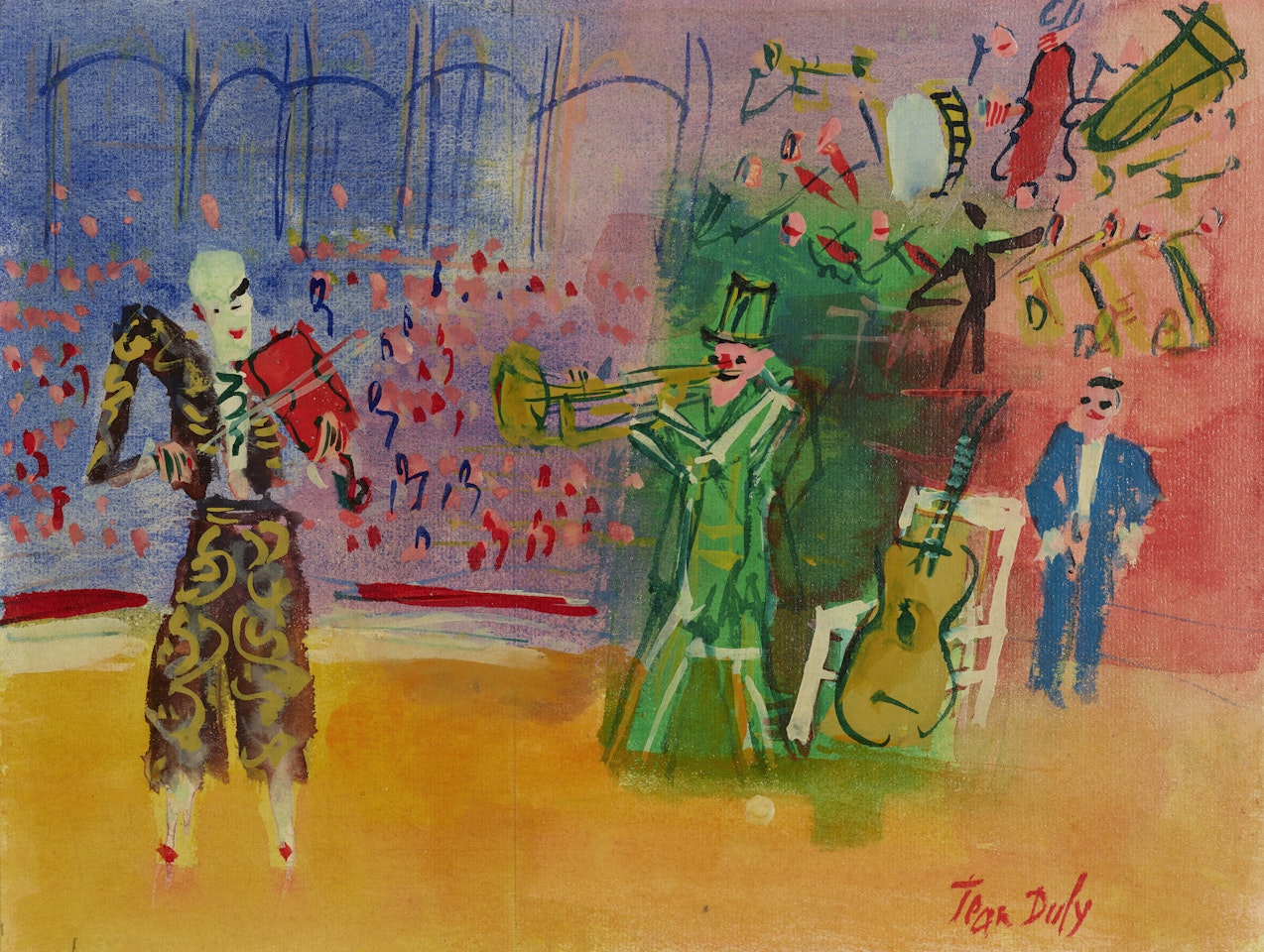 Clowns musiciens by Jean Dufy