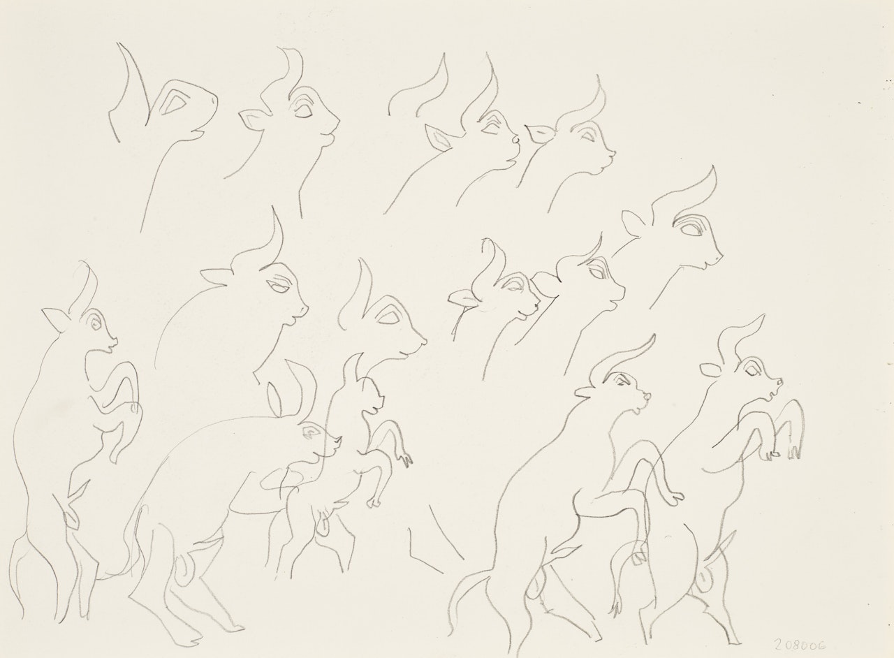 Etudes de boucs (recto); Feuilles (verso) by Henri Matisse