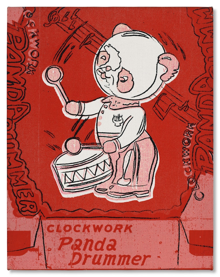 Clockwork Panda Drummer (Toy Painting) by Andy Warhol