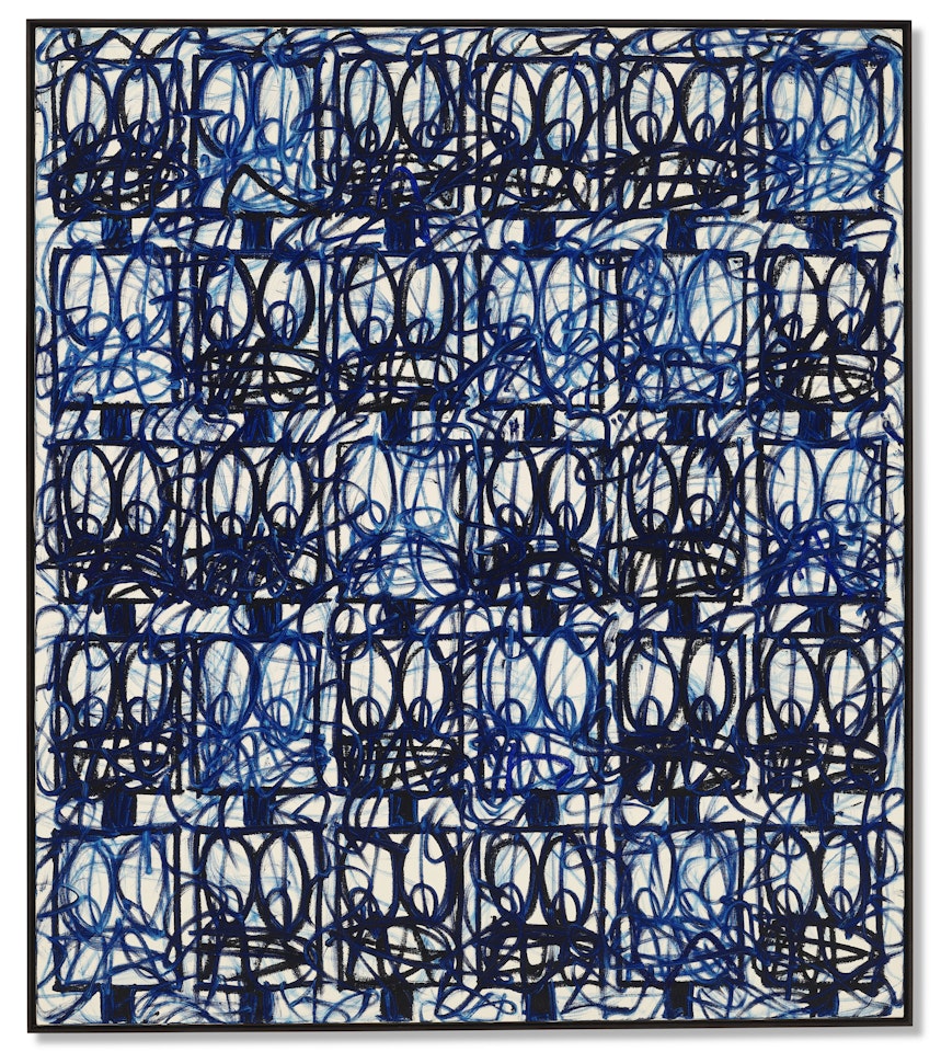 Bruise Painting "U.S. Blue" by Rashid Johnson