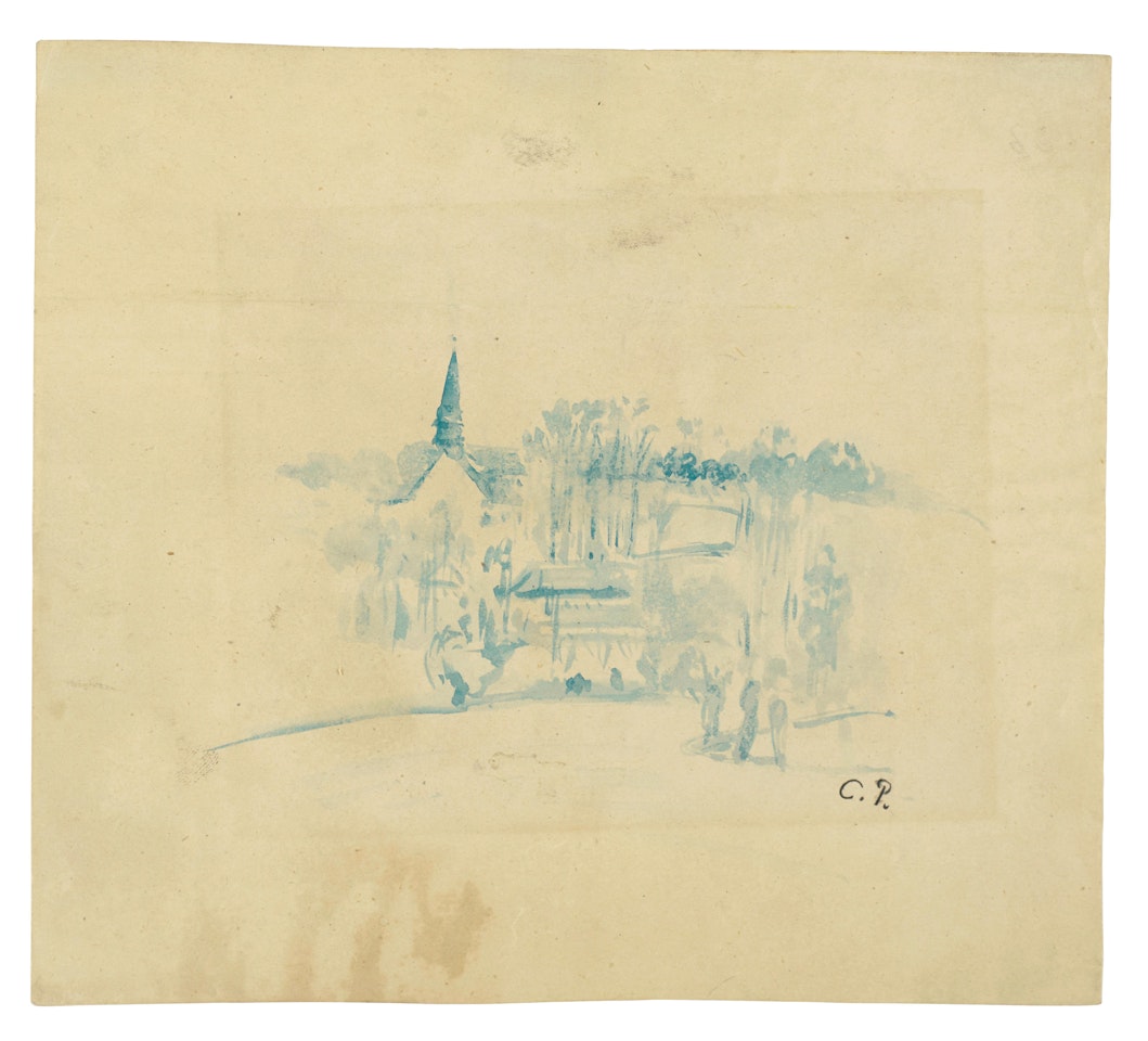 Église d"Éragny by Camille Pissarro