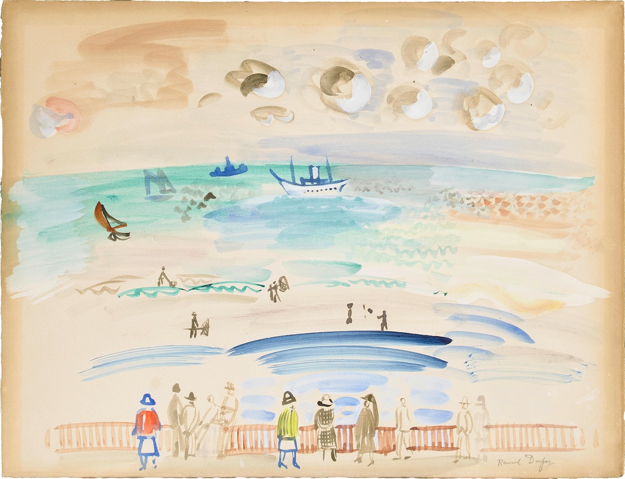Promenade au bord de la mer by Raoul Dufy