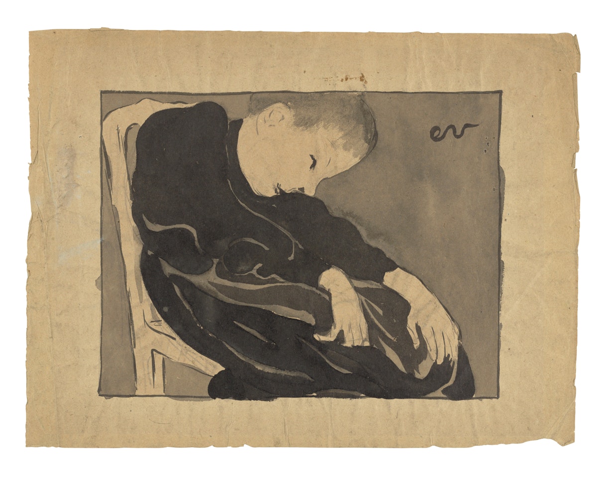 Marie Vuillard sur sa chaise, penchée by Édouard Vuillard