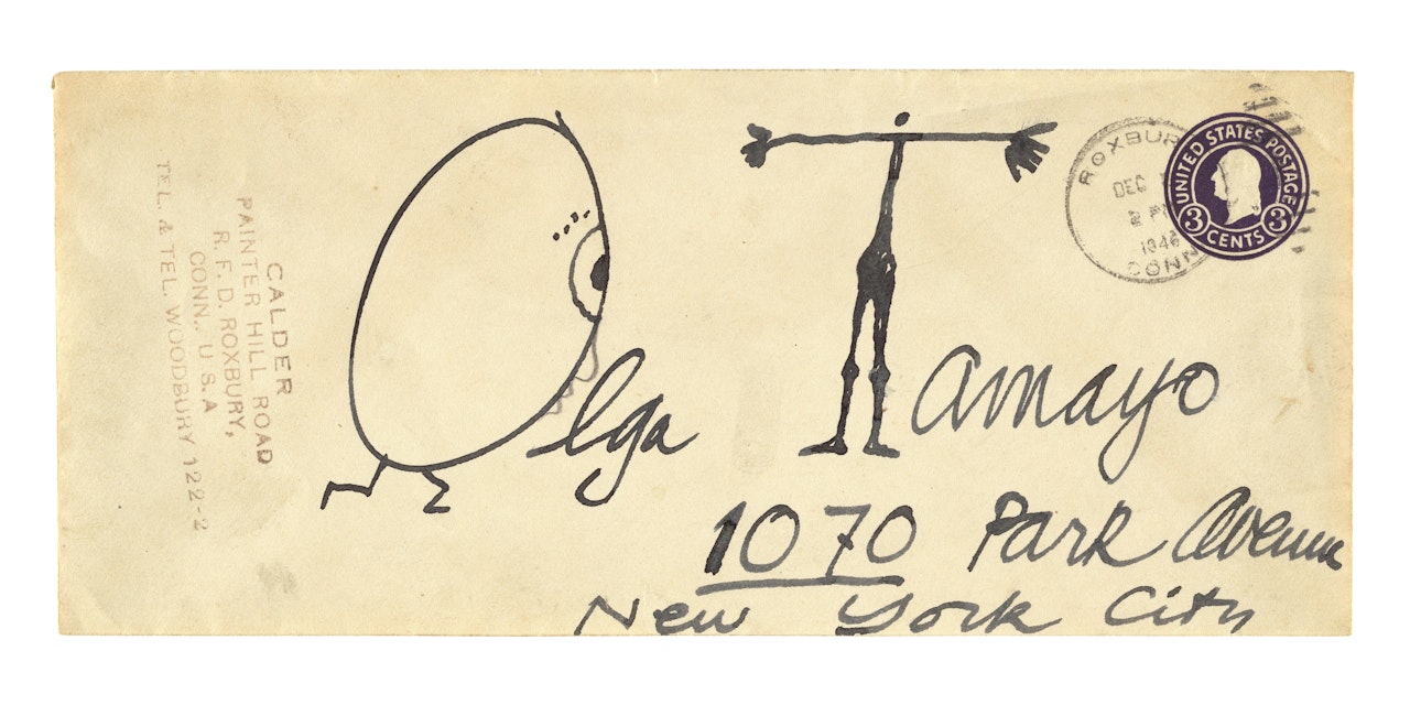 Untitled (An envelope addressed to Olga Tamayo) by Alexander Calder